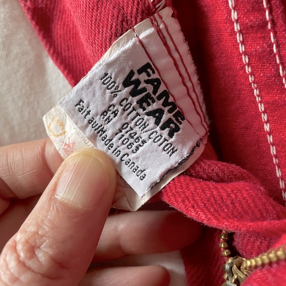 Vintage Girl’s Size 10 Red Relaxed Fit Jeans - Picture 5 of 5